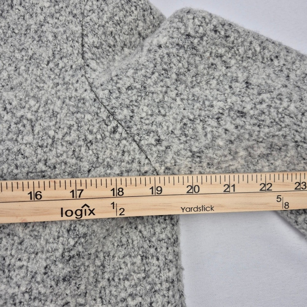 Eileen Fisher Cardigan Women's L Gray‎ Knit One Pocket Minimalist Italian Yarn - Picture 8 of 9